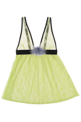 Alison Lace Babydoll - Lime