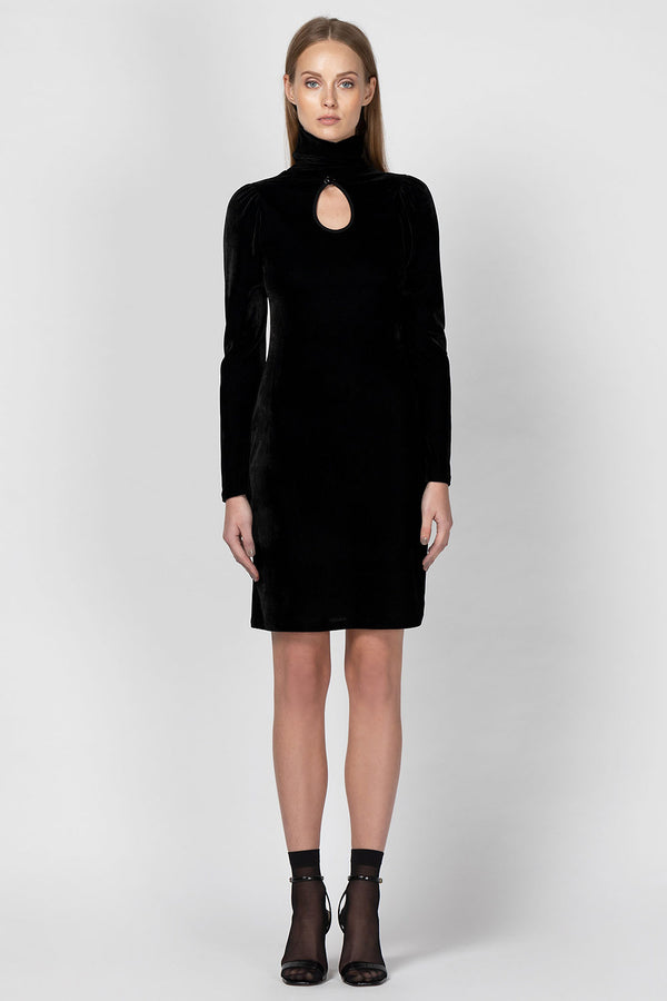 Ann Turtleneck Dress - Black
