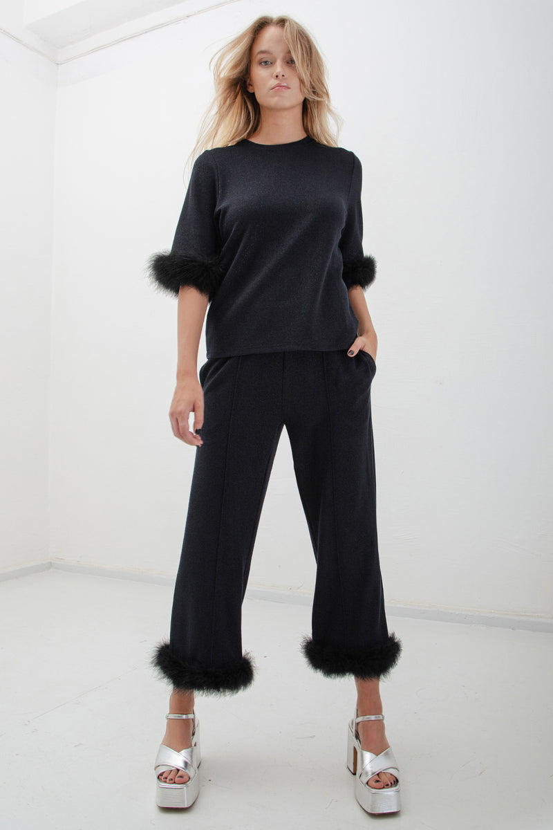 Anett Disco Trousers - Black