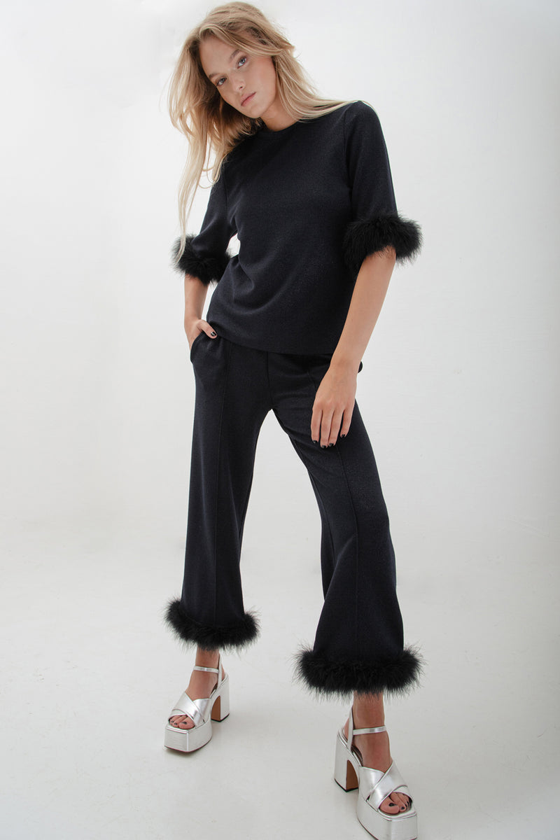 Anett Disco Trousers - Black