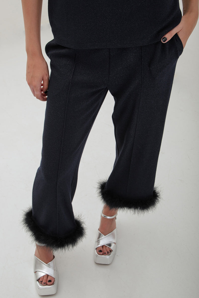 Anett Disco Trousers - Black