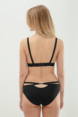 Riti Suspender Knickers - Black/Gold