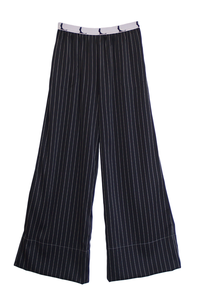 Striped PJ Trousers - Black + White