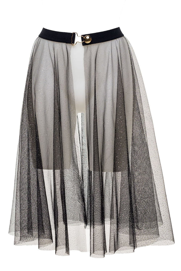 Jo Glitter Skirt - Silver/Black