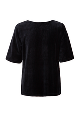 Heart Velour T-shirt - Black