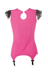 Krista Bright Pink Suspender Top