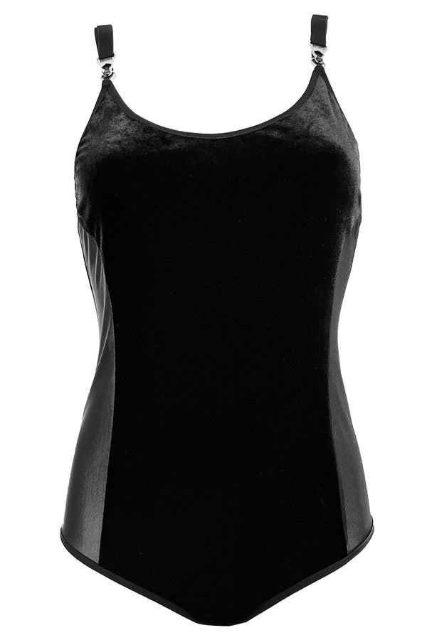 Riti Velvet + Mesh Body - Black