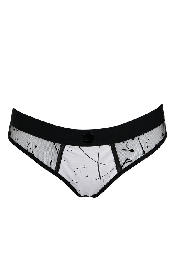 Emily Abstracat Knickers - Grey/Black